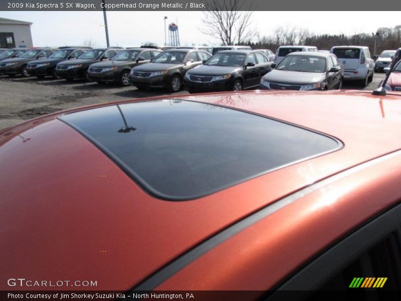 Copperhead Orange Metallic / Black 2009 Kia Spectra 5 SX Wagon