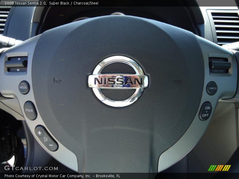Super Black / Charcoal/Steel 2008 Nissan Sentra 2.0