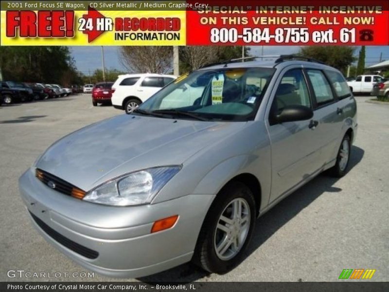 CD Silver Metallic / Medium Graphite Grey 2001 Ford Focus SE Wagon