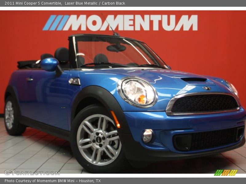 Laser Blue Metallic / Carbon Black 2011 Mini Cooper S Convertible