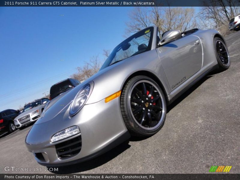 Platinum Silver Metallic / Black w/Alcantara 2011 Porsche 911 Carrera GTS Cabriolet