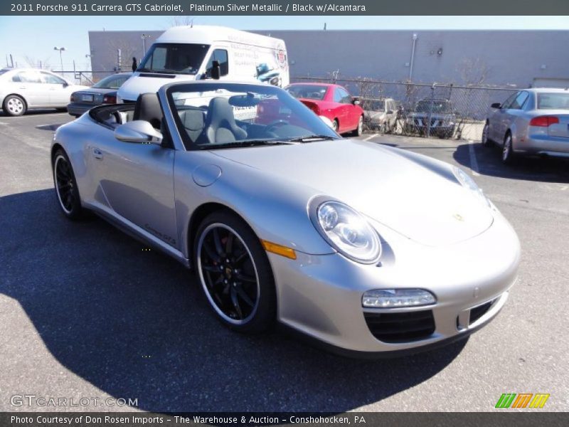 Platinum Silver Metallic / Black w/Alcantara 2011 Porsche 911 Carrera GTS Cabriolet