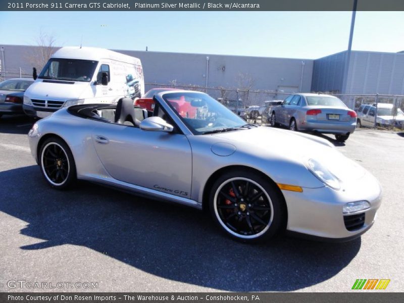 Platinum Silver Metallic / Black w/Alcantara 2011 Porsche 911 Carrera GTS Cabriolet