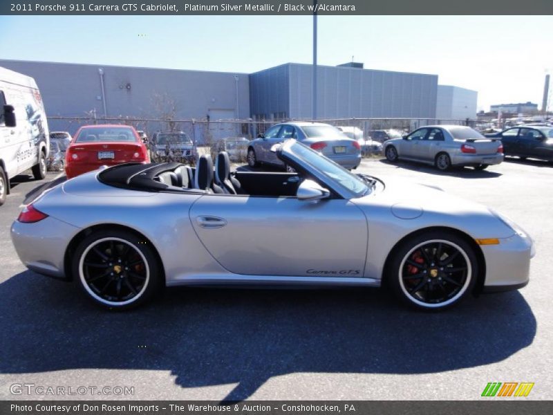 Platinum Silver Metallic / Black w/Alcantara 2011 Porsche 911 Carrera GTS Cabriolet