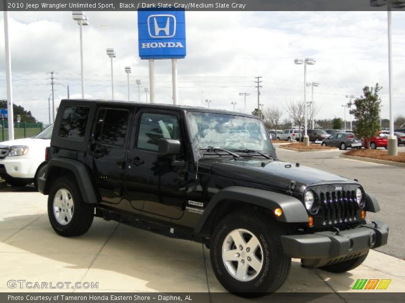Black / Dark Slate Gray/Medium Slate Gray 2010 Jeep Wrangler Unlimited Sport