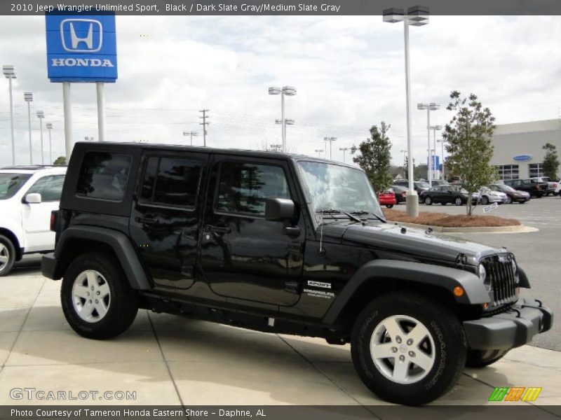 Black / Dark Slate Gray/Medium Slate Gray 2010 Jeep Wrangler Unlimited Sport