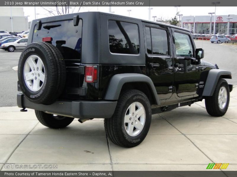 Black / Dark Slate Gray/Medium Slate Gray 2010 Jeep Wrangler Unlimited Sport