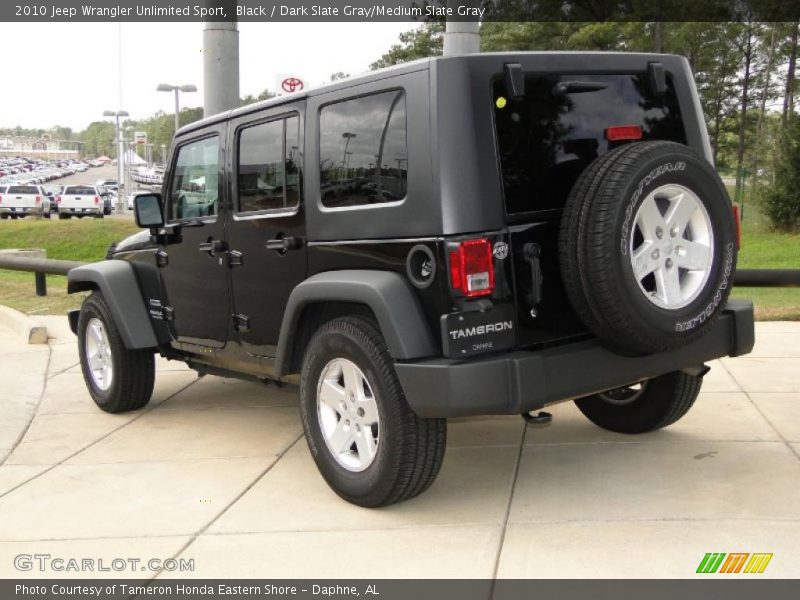 Black / Dark Slate Gray/Medium Slate Gray 2010 Jeep Wrangler Unlimited Sport