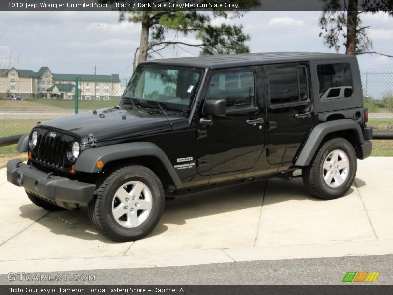 Black / Dark Slate Gray/Medium Slate Gray 2010 Jeep Wrangler Unlimited Sport