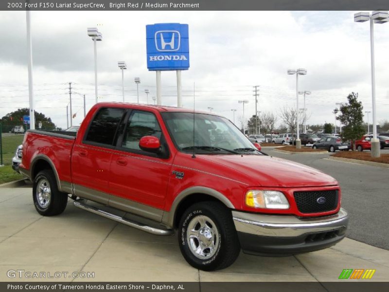 Bright Red / Medium Parchment 2002 Ford F150 Lariat SuperCrew