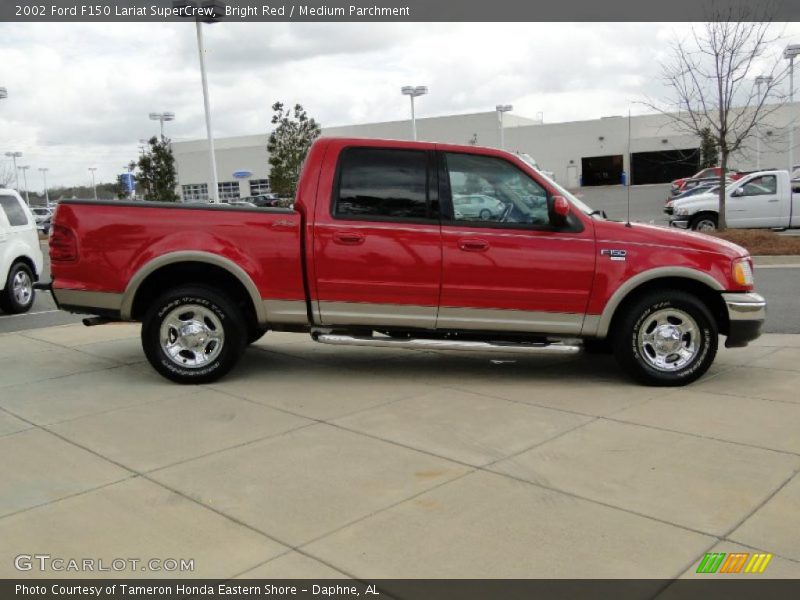 Bright Red / Medium Parchment 2002 Ford F150 Lariat SuperCrew