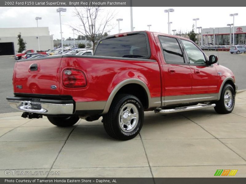 Bright Red / Medium Parchment 2002 Ford F150 Lariat SuperCrew