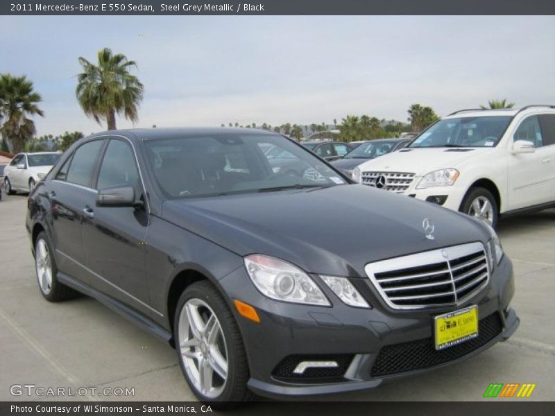 Steel Grey Metallic / Black 2011 Mercedes-Benz E 550 Sedan