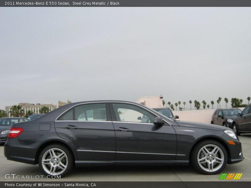 Steel Grey Metallic / Black 2011 Mercedes-Benz E 550 Sedan