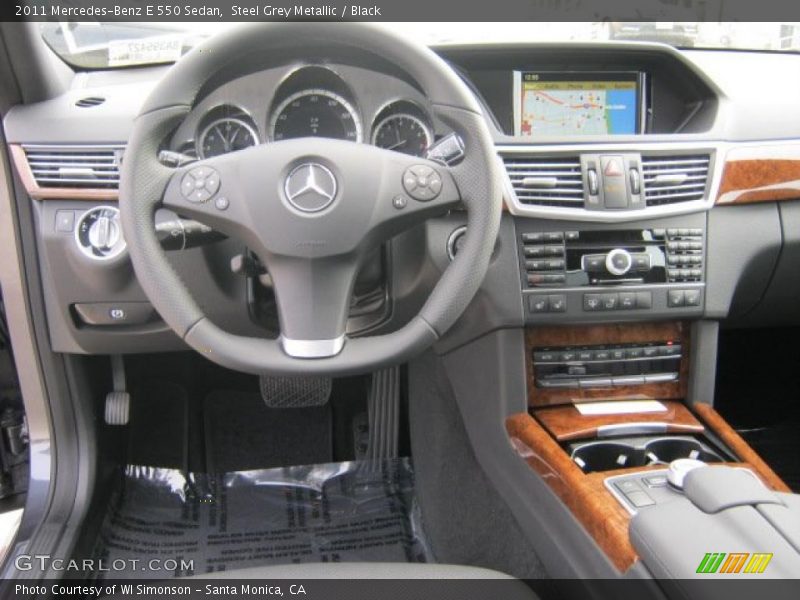 Steel Grey Metallic / Black 2011 Mercedes-Benz E 550 Sedan