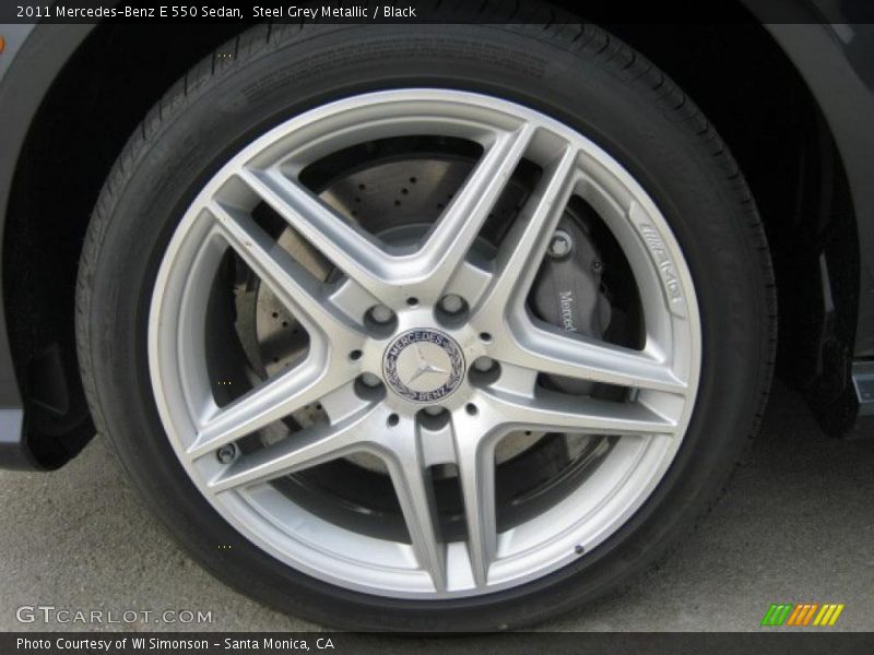 Steel Grey Metallic / Black 2011 Mercedes-Benz E 550 Sedan