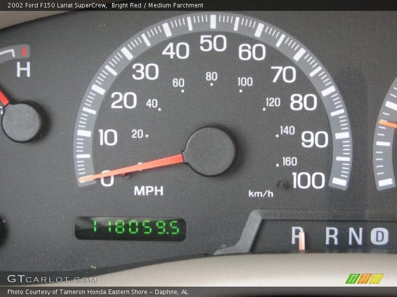 Bright Red / Medium Parchment 2002 Ford F150 Lariat SuperCrew