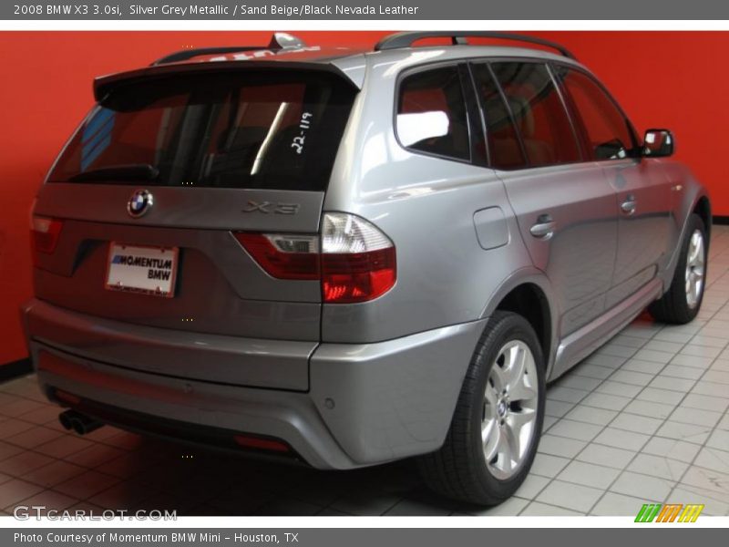 Silver Grey Metallic / Sand Beige/Black Nevada Leather 2008 BMW X3 3.0si