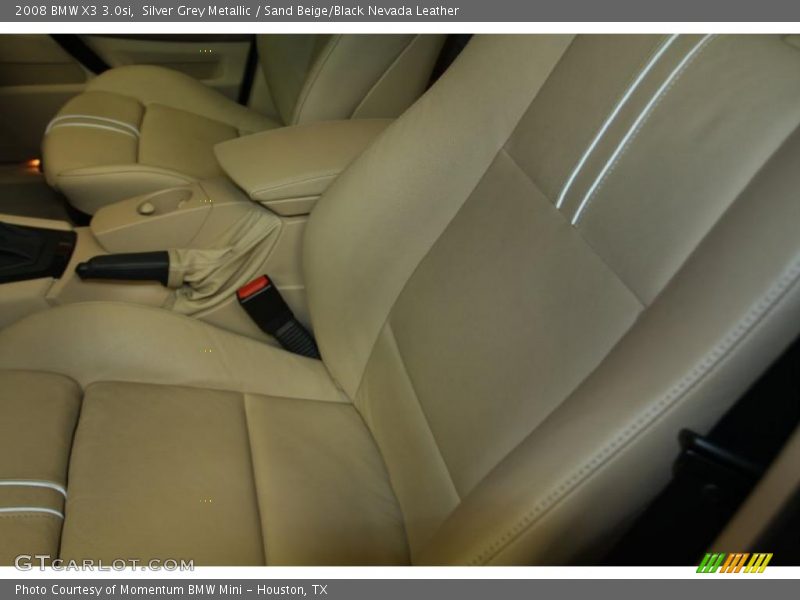 Silver Grey Metallic / Sand Beige/Black Nevada Leather 2008 BMW X3 3.0si