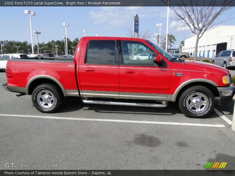 Bright Red / Medium Parchment 2002 Ford F150 Lariat SuperCrew