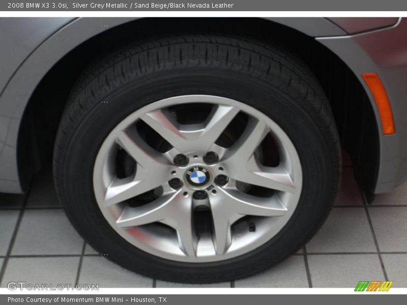 Silver Grey Metallic / Sand Beige/Black Nevada Leather 2008 BMW X3 3.0si