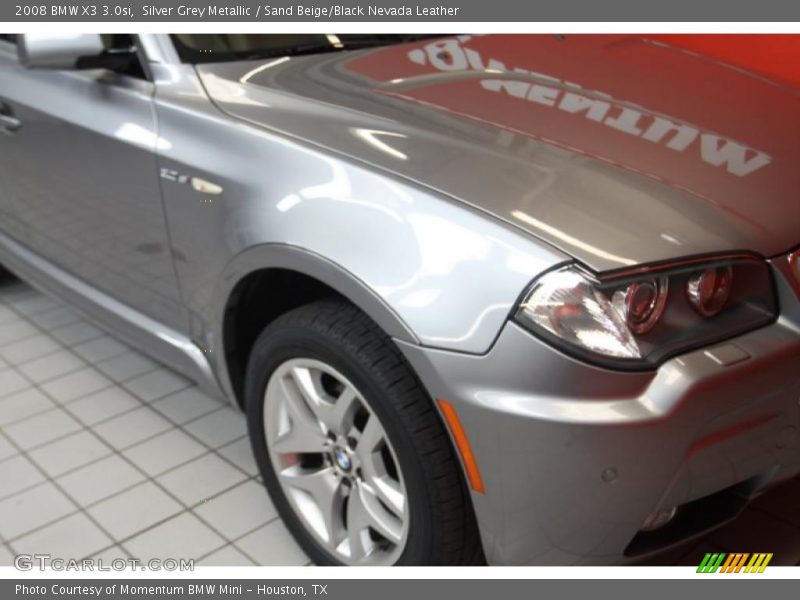 Silver Grey Metallic / Sand Beige/Black Nevada Leather 2008 BMW X3 3.0si
