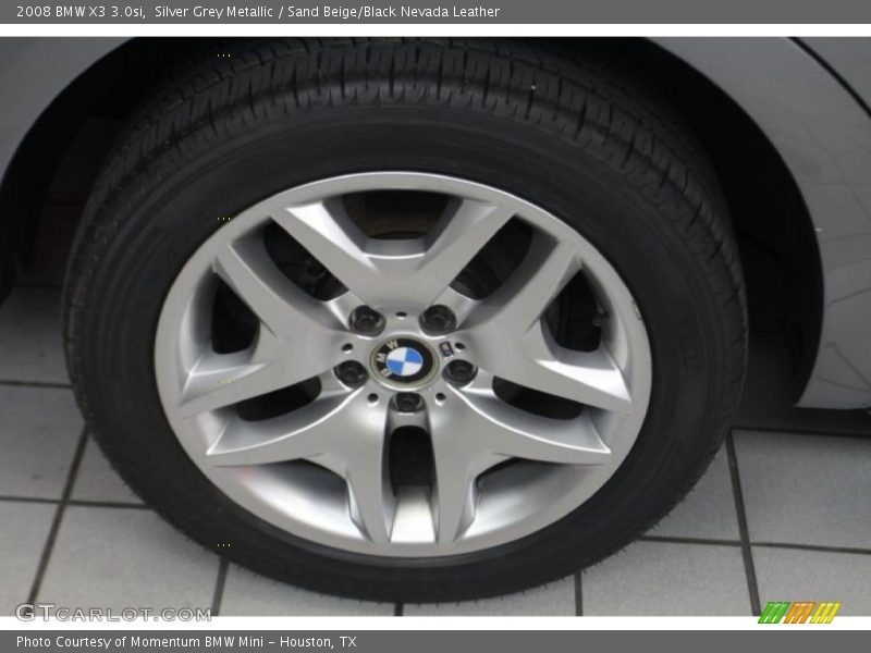 Silver Grey Metallic / Sand Beige/Black Nevada Leather 2008 BMW X3 3.0si