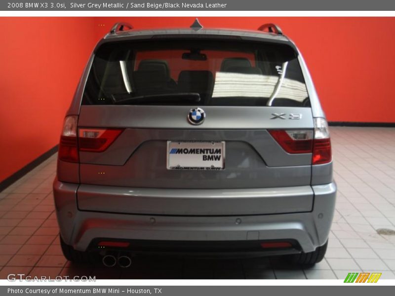 Silver Grey Metallic / Sand Beige/Black Nevada Leather 2008 BMW X3 3.0si