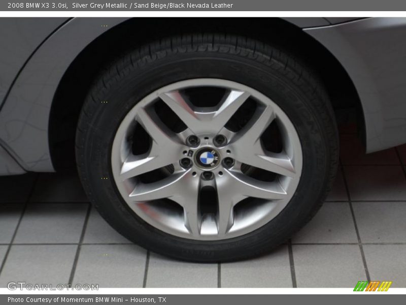 Silver Grey Metallic / Sand Beige/Black Nevada Leather 2008 BMW X3 3.0si
