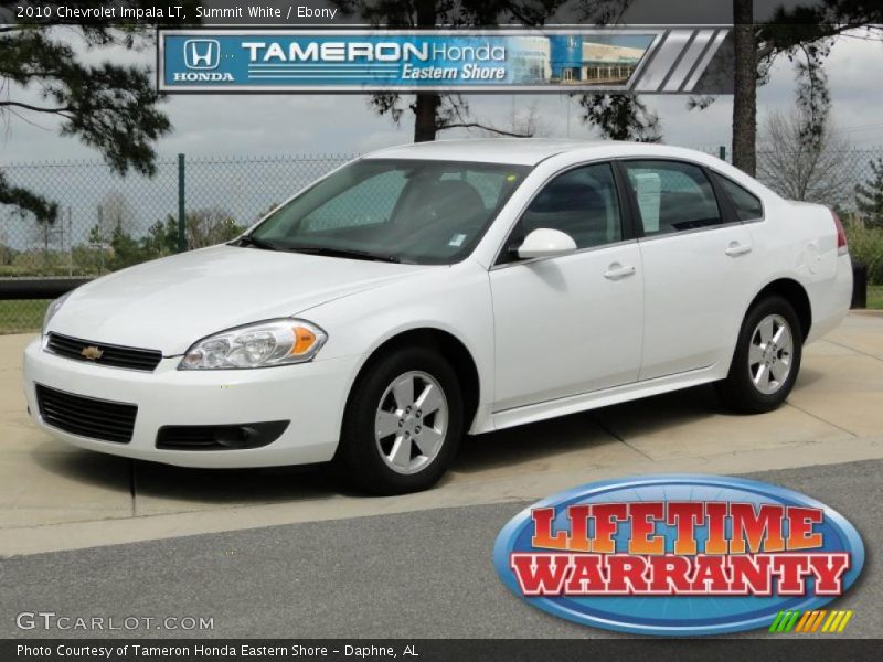 Summit White / Ebony 2010 Chevrolet Impala LT