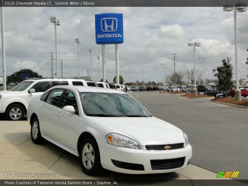 Summit White / Ebony 2010 Chevrolet Impala LT