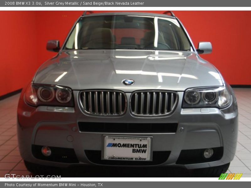 Silver Grey Metallic / Sand Beige/Black Nevada Leather 2008 BMW X3 3.0si