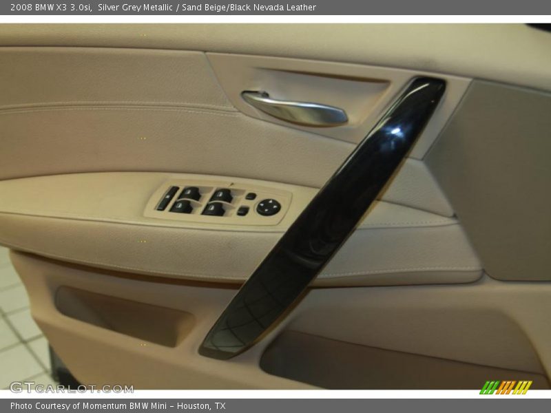 Silver Grey Metallic / Sand Beige/Black Nevada Leather 2008 BMW X3 3.0si
