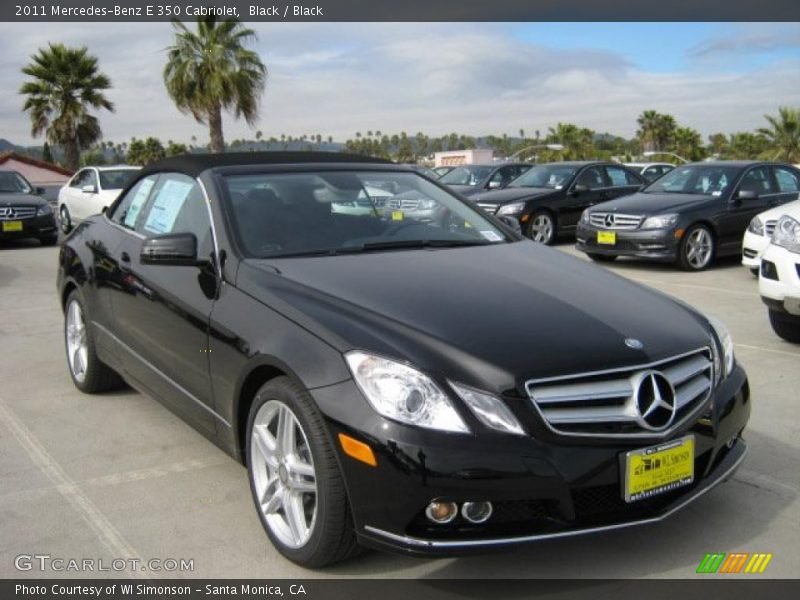 Black / Black 2011 Mercedes-Benz E 350 Cabriolet