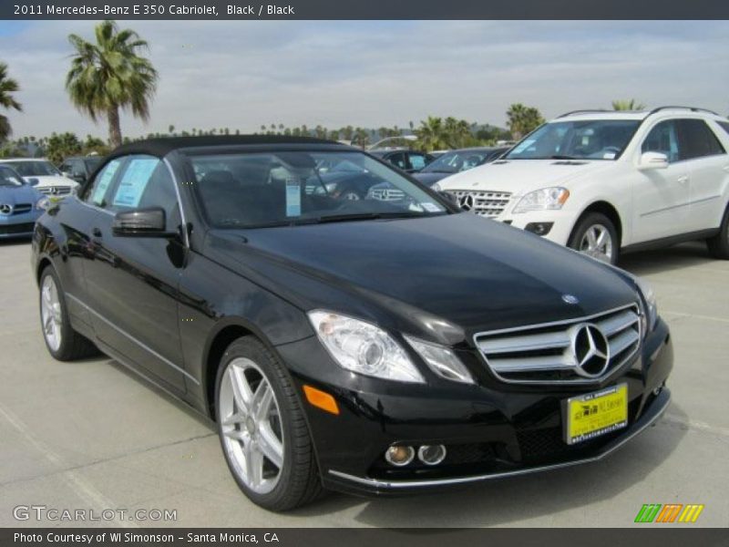 Black / Black 2011 Mercedes-Benz E 350 Cabriolet