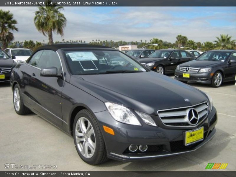 Steel Grey Metallic / Black 2011 Mercedes-Benz E 350 Cabriolet
