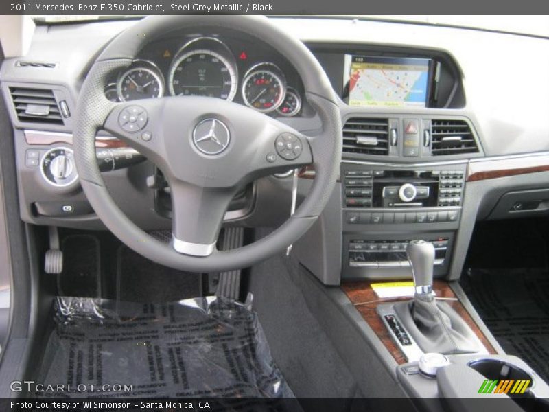 Steel Grey Metallic / Black 2011 Mercedes-Benz E 350 Cabriolet
