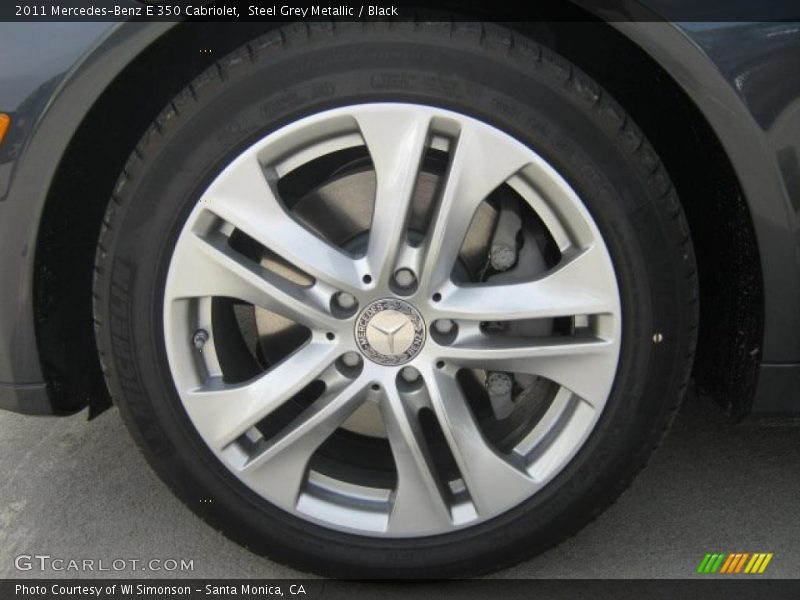 Steel Grey Metallic / Black 2011 Mercedes-Benz E 350 Cabriolet
