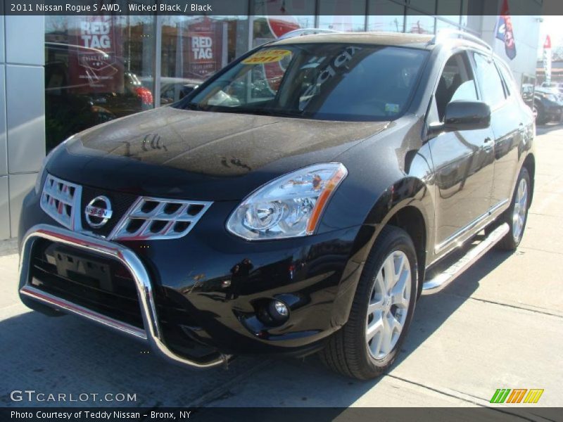 Wicked Black / Black 2011 Nissan Rogue S AWD