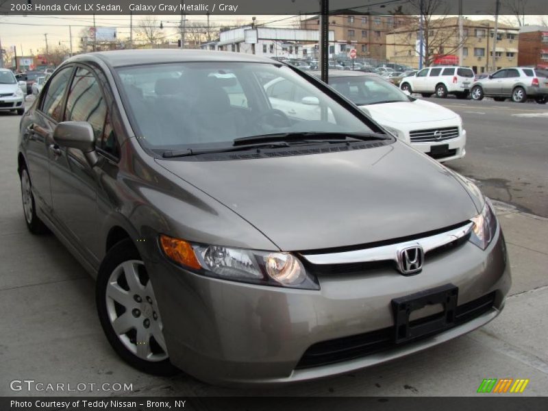 Galaxy Gray Metallic / Gray 2008 Honda Civic LX Sedan
