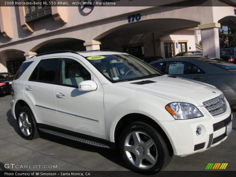 Arctic White / Macadamia 2008 Mercedes-Benz ML 550 4Matic