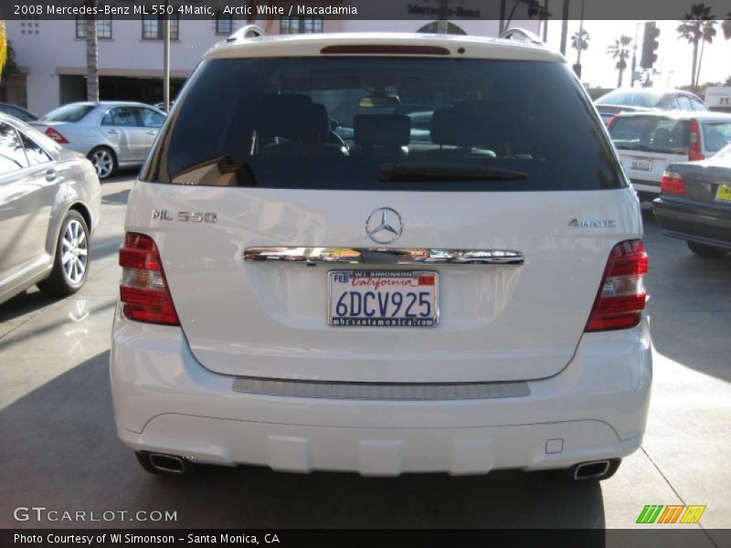 Arctic White / Macadamia 2008 Mercedes-Benz ML 550 4Matic