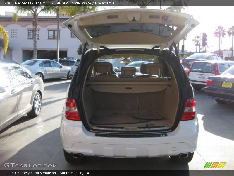 Arctic White / Macadamia 2008 Mercedes-Benz ML 550 4Matic