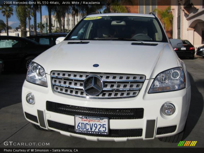Arctic White / Macadamia 2008 Mercedes-Benz ML 550 4Matic