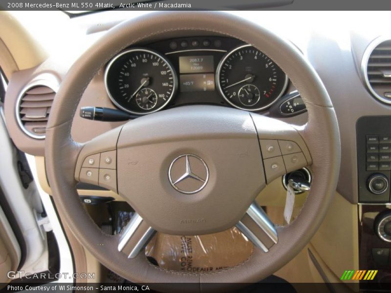 Arctic White / Macadamia 2008 Mercedes-Benz ML 550 4Matic