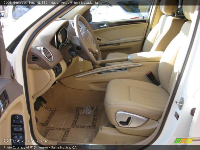 Arctic White / Macadamia 2008 Mercedes-Benz ML 550 4Matic