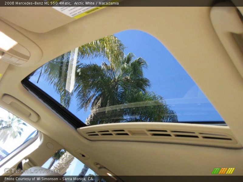 Arctic White / Macadamia 2008 Mercedes-Benz ML 550 4Matic