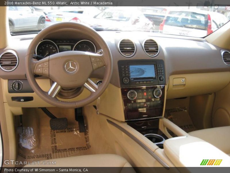Arctic White / Macadamia 2008 Mercedes-Benz ML 550 4Matic