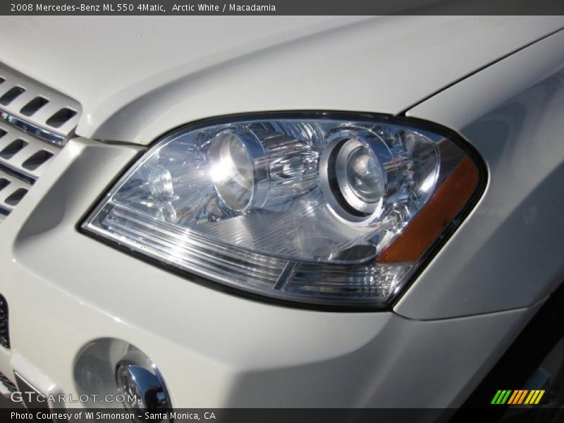 Arctic White / Macadamia 2008 Mercedes-Benz ML 550 4Matic