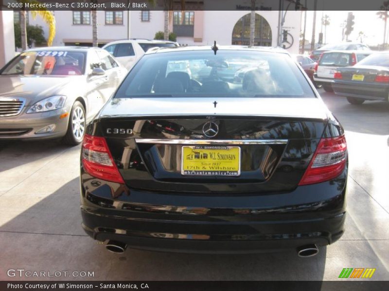 Black / Black 2008 Mercedes-Benz C 350 Sport